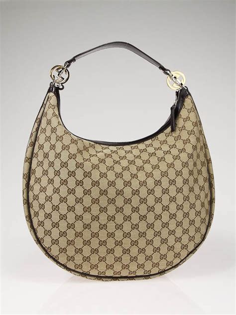 gucci beige ebony gg canvas twins large hobo bag|Gucci GG Canvas Twins Large .